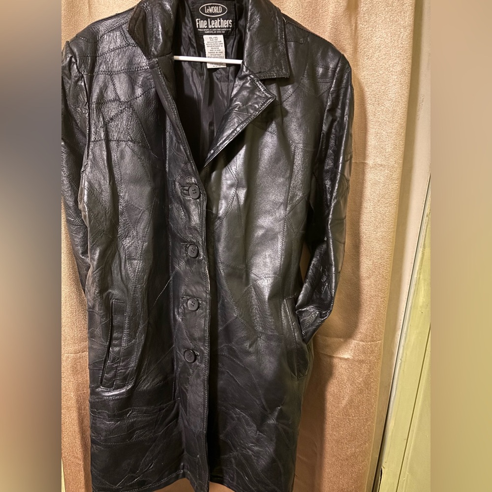 Vintage late 80’s or early 90’s woman’s leather patchwork jacket